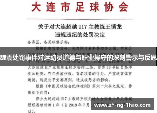 魏震处罚事件对运动员道德与职业操守的深刻警示与反思
